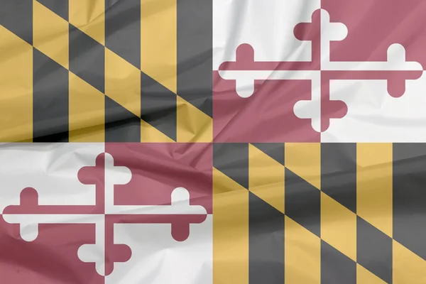 Bandeira Tecido Maryland Vinco Fundo Bandeira Maryland Estados América Bandeira — Fotografia de Stock