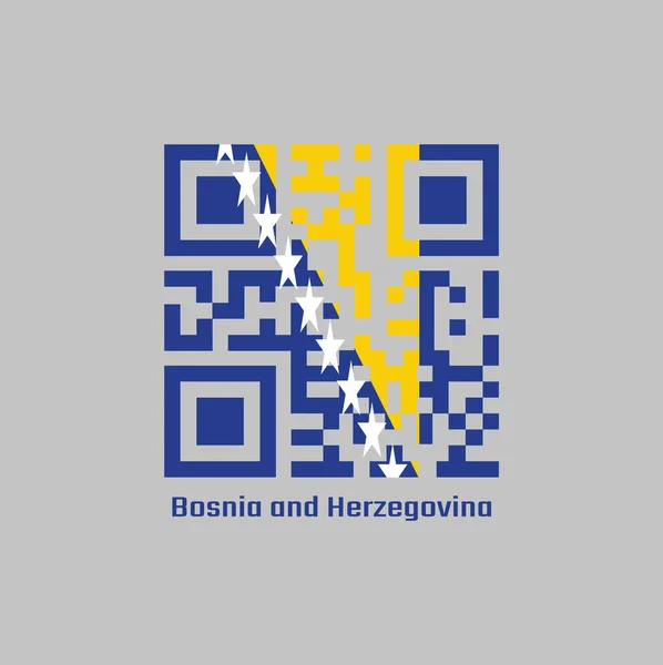 Code Définit Couleur Drapeau Bosnie Triangle Droit Jaune Des Étoiles — Image vectorielle
