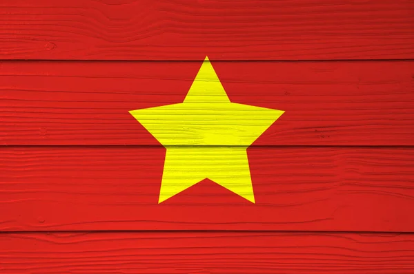 1945 북베트남 1945 시멘트 벽면에 색깔붉은 색으로 베트남 공화국 — 스톡 사진
