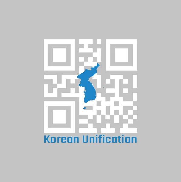 Código Establece Color Blanco Azul Corea Del Sur Corea Del — Vector de stock