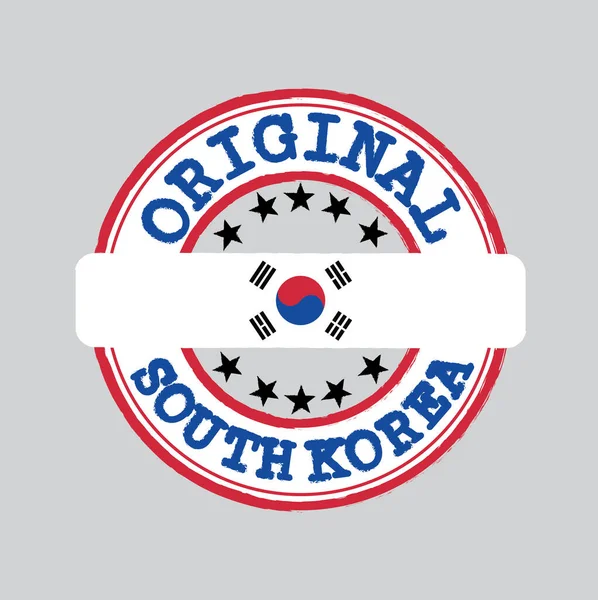 Vector Sello Del Logotipo Original Con Texto Corea Del Sur — Vector de stock