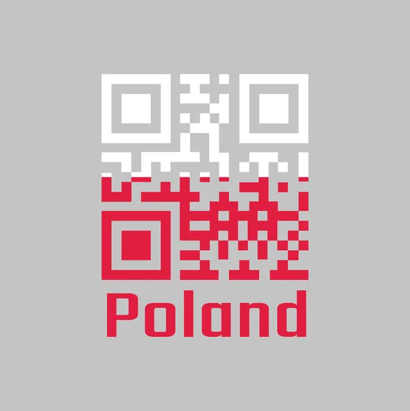 Kod Ustawia Kolor Flagi Polski Poziomy Dwa Kolory Bieli Czerwieni — Wektor stockowy