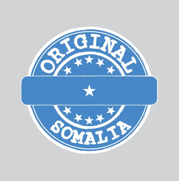 Vector Stamp Original Logo Text Somalia Tying Middle Nation Flag — Stock Vector