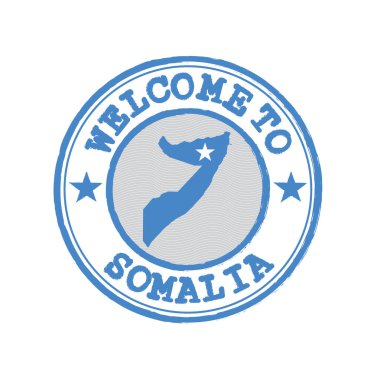 Somali 'ye hoş geldin damgası ve merkezde ulusun haritası var. Grunge Lastik Doku Damgası Somali 'ye Hoş Geldiniz.