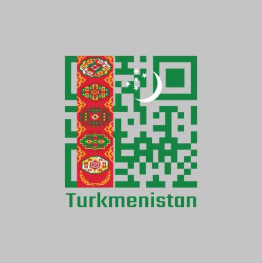 Kalkınma kodu Türkmen bayrağının rengini belirledi. İki çapraz zeytin dalı, hilal ve yazılı Türkmenistan yıldızlarının üzerine istiflenmiş beş halı boğazı içeren yeşil çizgili bir alan..