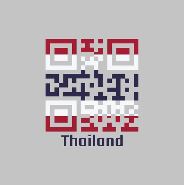 Código Define Cor Bandeira Tailandesa Azul Vermelho Branco Cor Fundo —  Vetores de Stock