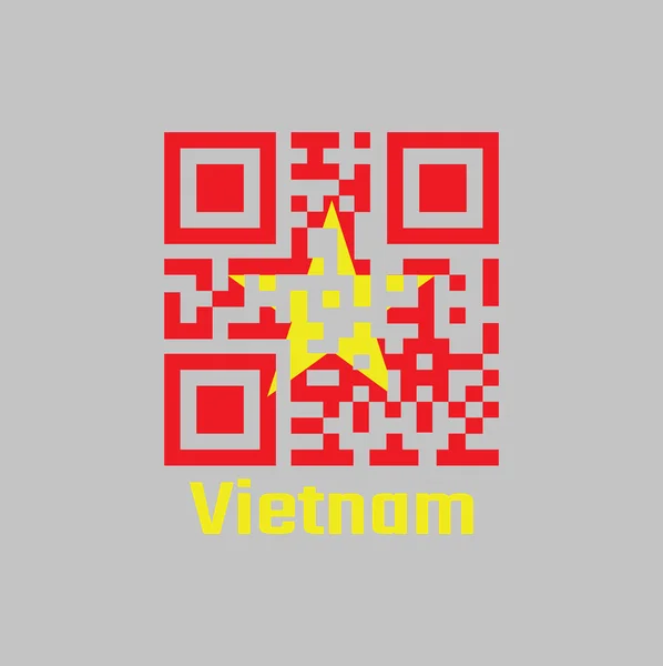 Código Definir Cor Bandeira Vietnã Estrela Amarela Bandeira Vermelha Com —  Vetores de Stock