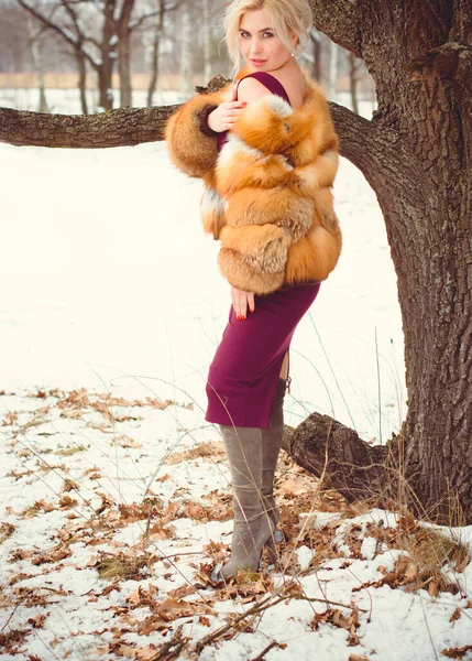 Inverno Temporada Outono Conceito Férias Inspiração Tempo Frio Fadas Mulher — Fotografia de Stock