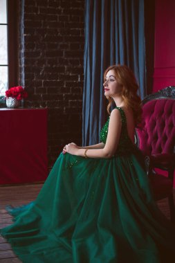 Akşam giysili bir kadın. Holly Eve 'de oldukça hoş bir bayan. Güzel elbiseli kadın. 
