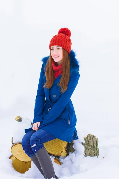 Conceito Férias Inverno Inspiração Tempo Frio Fadas Mulher Vestido Moda — Fotografia de Stock