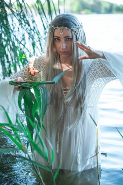 Efsaneler, yaratıklar ve peri masalları için resimli fotoğraf. Nemfomanla mistik sahne