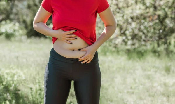 Stop Verlegen Iedereen Mooi Echte Vrouw Lichaam Geen Retoucheren Lichaam — Stockfoto