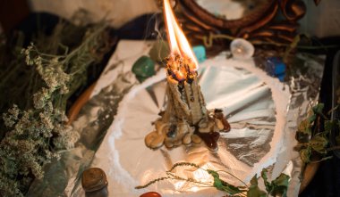 Sihir ve falcılık kavramı, diğer cevaplar, gelecek malzemeleri tahmin etmek için illüstrasyon