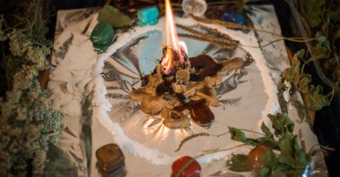 Sihir ve falcılık kavramı, diğer cevaplar, gelecek malzemeleri tahmin etmek için illüstrasyon