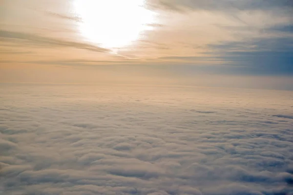 Vista Sobre Cielo Una Nube Vacaciones Concepto Viaje — Foto de Stock