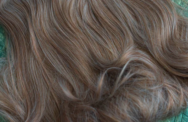 Парики Натуральные Синтетические Волосы Женская Концепция Красоты Крупный План Фото — стоковое фото
