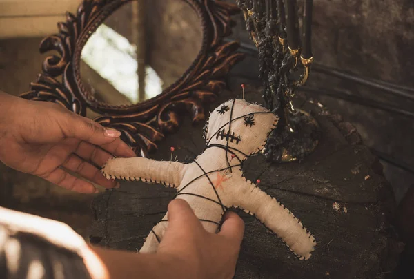 Voodoo Magic Witchcraft Doll Concept Magic — Stock Photo, Image