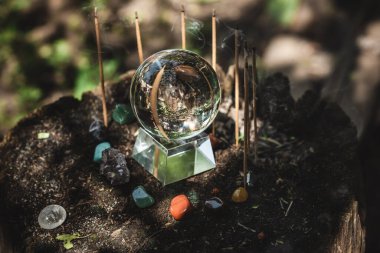 Pagan Doğa Gücü, falcı objeler. Kehanet, cadı ve ezoterika kavramı. 