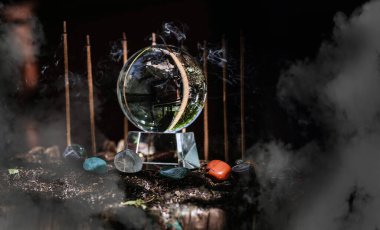 Pagan Doğa Gücü, falcı objeler. Kehanet, cadı ve ezoterika kavramı. 