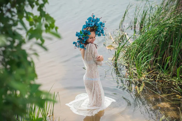 Bride Nymph Water Slavic Rituals Pagan Magic Scene Nature Power — Stok fotoğraf