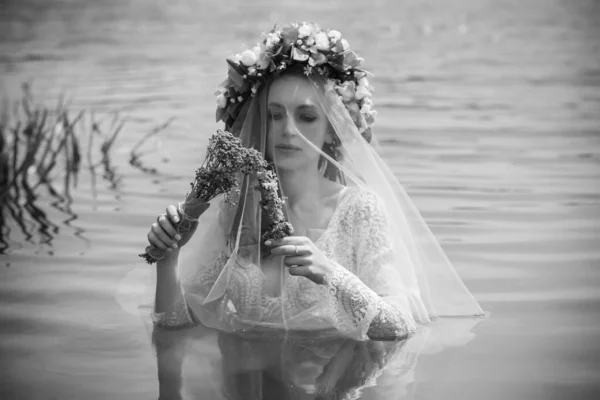 Bride Nymph Water Slavic Rituals Pagan Magic Scene Nature Power — Foto Stock