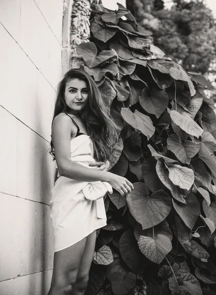 Gyönyörű Szexi Modern Latin Lány Egy Fehérnemű Ruhák Szép Alak — Stock Fotó