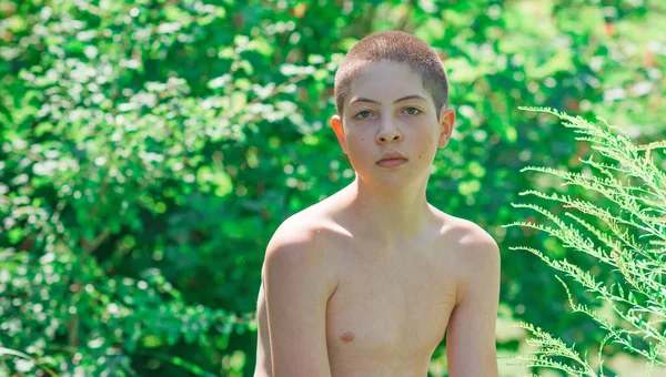 Teenagerporträt Einer Natur Lebensstil Für Kinder Das Leben Genießen — Stockfoto