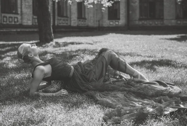 Junge Ballerina Vintage Look Balletttänzerin Mädchen Bild Einer Tanzenden Frau — Stockfoto