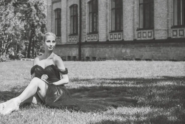 Junge Ballerina Vintage Look Balletttänzerin Mädchen Bild Einer Tanzenden Frau — Stockfoto