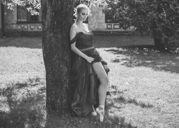 Junge Ballerina Vintage Look Balletttänzerin Mädchen Bild Einer Tanzenden Frau — Stockfoto