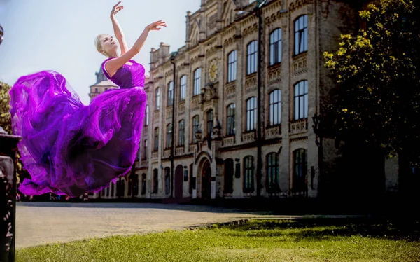 Jovem Bailarina Look Vintage Ballet Dancer Girl Imagem Uma Mulher — Fotografia de Stock