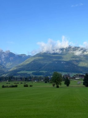 Switzerland peaceful landscape reflects the natural beauty and harmony nature, perfect for travel, tourism, Scenic with Mountains 