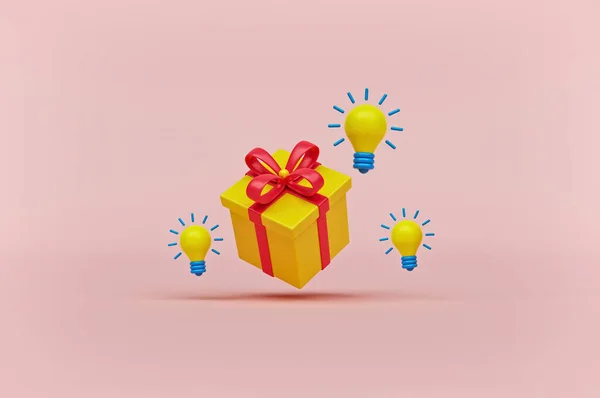 gift ideas concept. minimal style design. 3d rendering