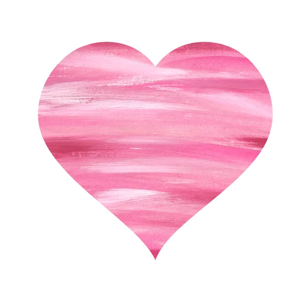 Watercolor Heart Abstract Pink Background Valentine Day Love Icon Element — Stock Photo, Image