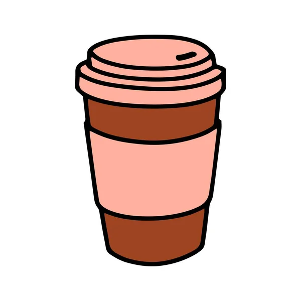 Una copa para llevar. Taza de café — Vector de stock