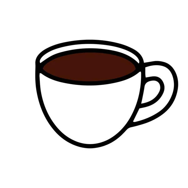 Uma chávena de café. Pequena xícara de bebida quente — Vetor de Stock