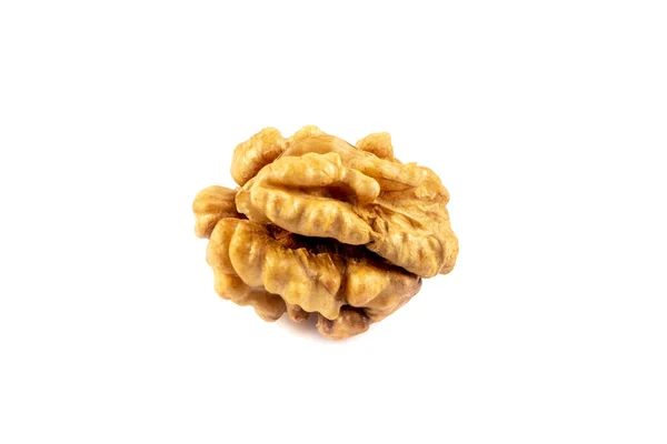 Delicious Whole Broken Walnuts Isolated White Background Whole Cracked Walnut — Photo