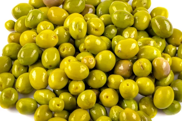 Scratched Green Olives Turkish Name Cizik Yesil Zeytin Brined Scratched — Stock Photo, Image