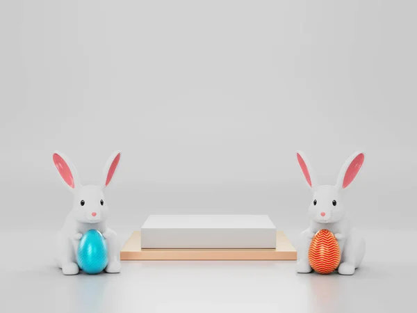 Дисплей Пасхальным Кроликом — стоковое фото