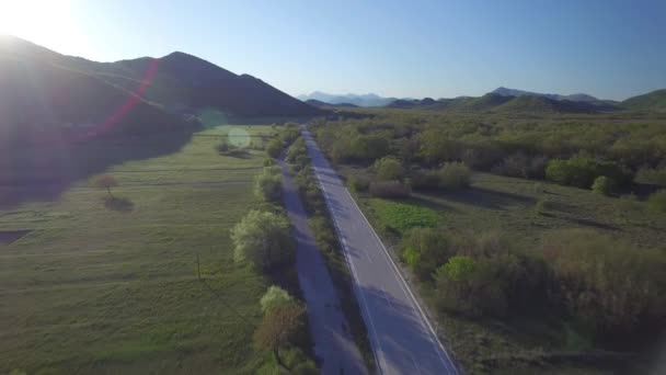 Vue aérienne sur l'autoroute de Bosnie — Video