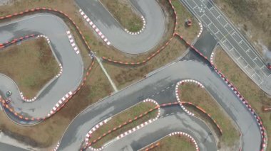 Kart gitmek açık ırkının havadan görünümü