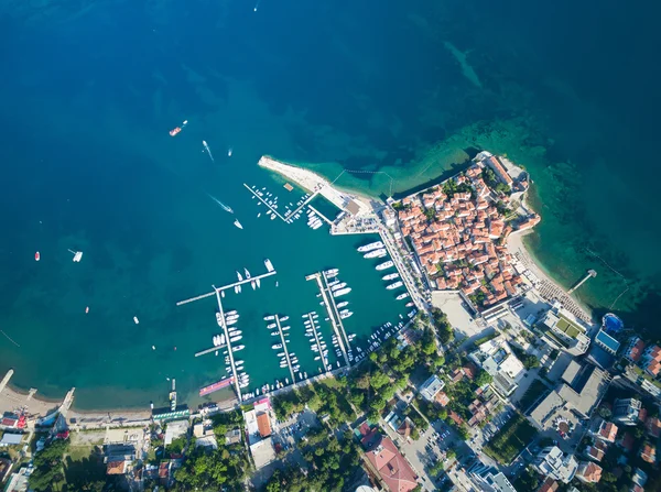 Vista aérea de Old Budva en Montenegro. —  Fotos de Stock