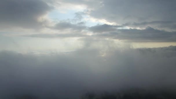 Vista aérea sobre las nubes — Vídeo de stock