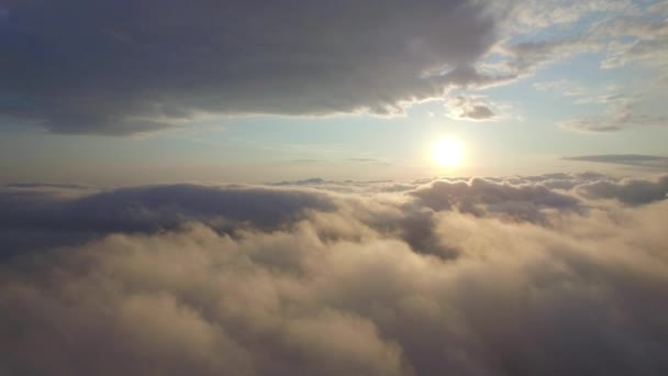 Widok z powietrza nad chmurami — Wideo stockowe