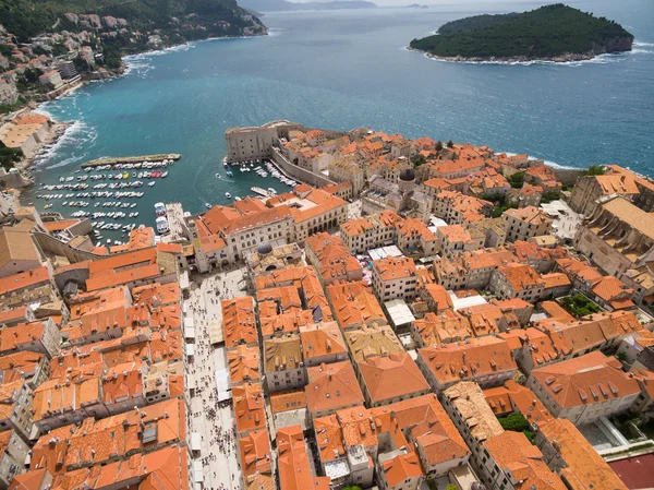 Vista aérea de dubrovnik, croácia. — Fotografia de Stock