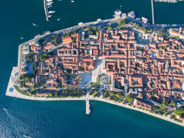 Aerial view of the old city Zadar. clipart