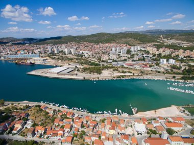 Hırvatistan Sibenik havadan görünümü