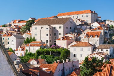Dubrovnik'in tarihi kentin kırmızı kiremitli çatılar