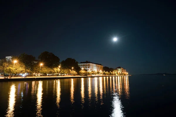 Nocny widok na stare miasto Zadar. — Zdjęcie stockowe