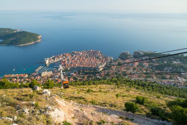 Teleferik Dubrovnik yukarıda